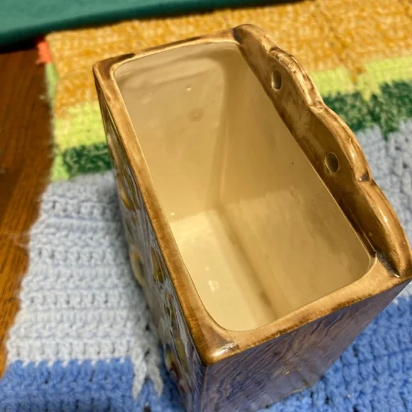 Ceramic Wall Pocket Spice Graphics Kitchen Vintage Kitschy Organizer - Picture 4 of 14